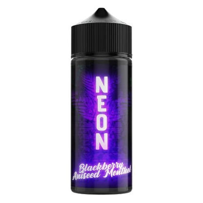 Neon Shortfill 100ml E Liquid, Blackberry Aniseed Menthol Flavour