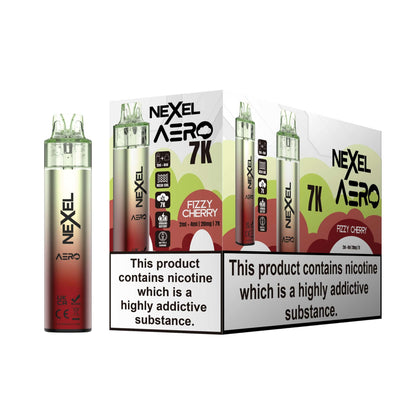 Nexel Aero 7k Prefilled Pod Vape Kit Pack of 5, Fizzy Cherry Flavour