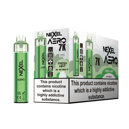 Nexel Aero 7k Prefilled Pod Vape Kit Pack of 5, Fresh Mint Flavour