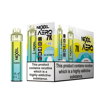 Nexel Aero 7k Prefilled Pod Vape Kit Pack of 5, Kiwi Passion Fruit Guava Flavour