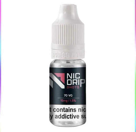 Nic Drip 15mg Vape Nicotine Shot 70VG, UK Shortfill