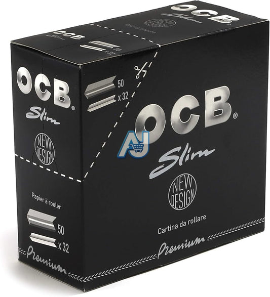 OCB King Size Rolling Papers Ultra Thin Slow Burn, Black Colour