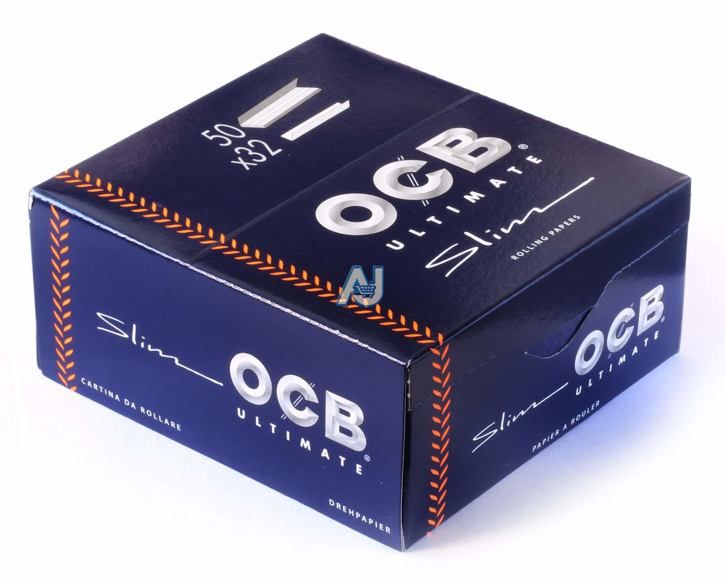 OCB King Size Rolling Papers Ultra Thin Slow Burn, Blue Colour