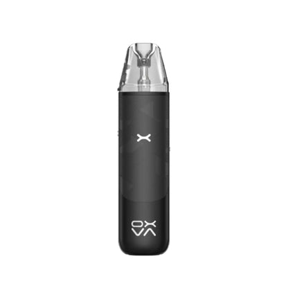 Oxva NeXlim Go pod device in silky black with minimal logo and clear pod section.