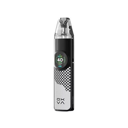 OXVA NeXlim Pod Vape Kit in Chequered Grey Colour with a built-in 1500mAh Battery - Great for Nic Salt E-liquids
