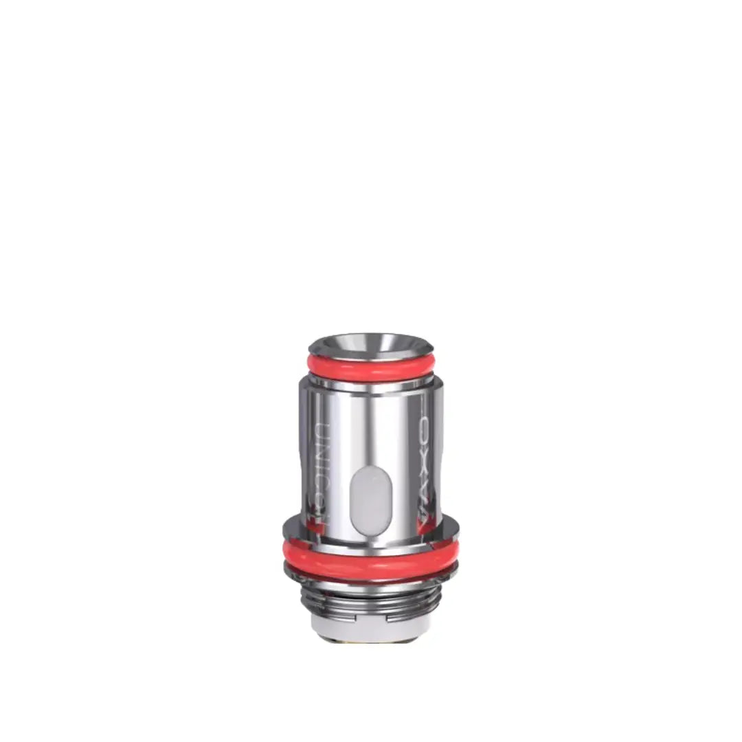 OXVA Unicoil replacement coil 0.3 ohm mesh with red O-rings on a white background.