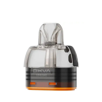OXVA VPrime Replacement Pod Cartridge, 0.4ohm, transparent design with orange base.