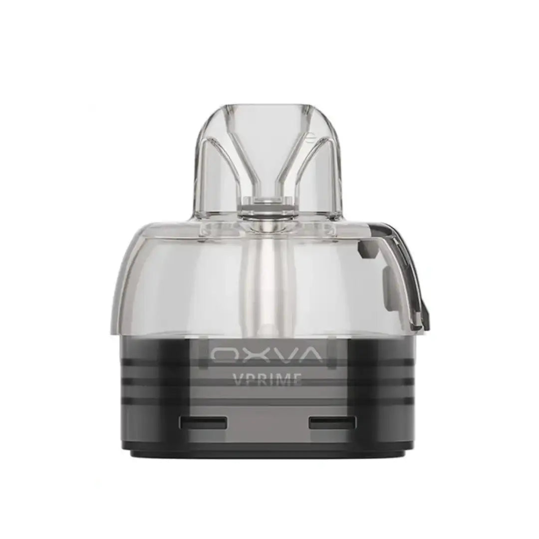 OXVA VPrime replacement pod cartridge, 0.6ohm, transparent design, MTL vaping accessory.