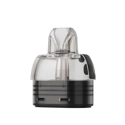 OXVA Vprime replacement pod cartridge, 0.6ohm MTL, transparent and black design.
