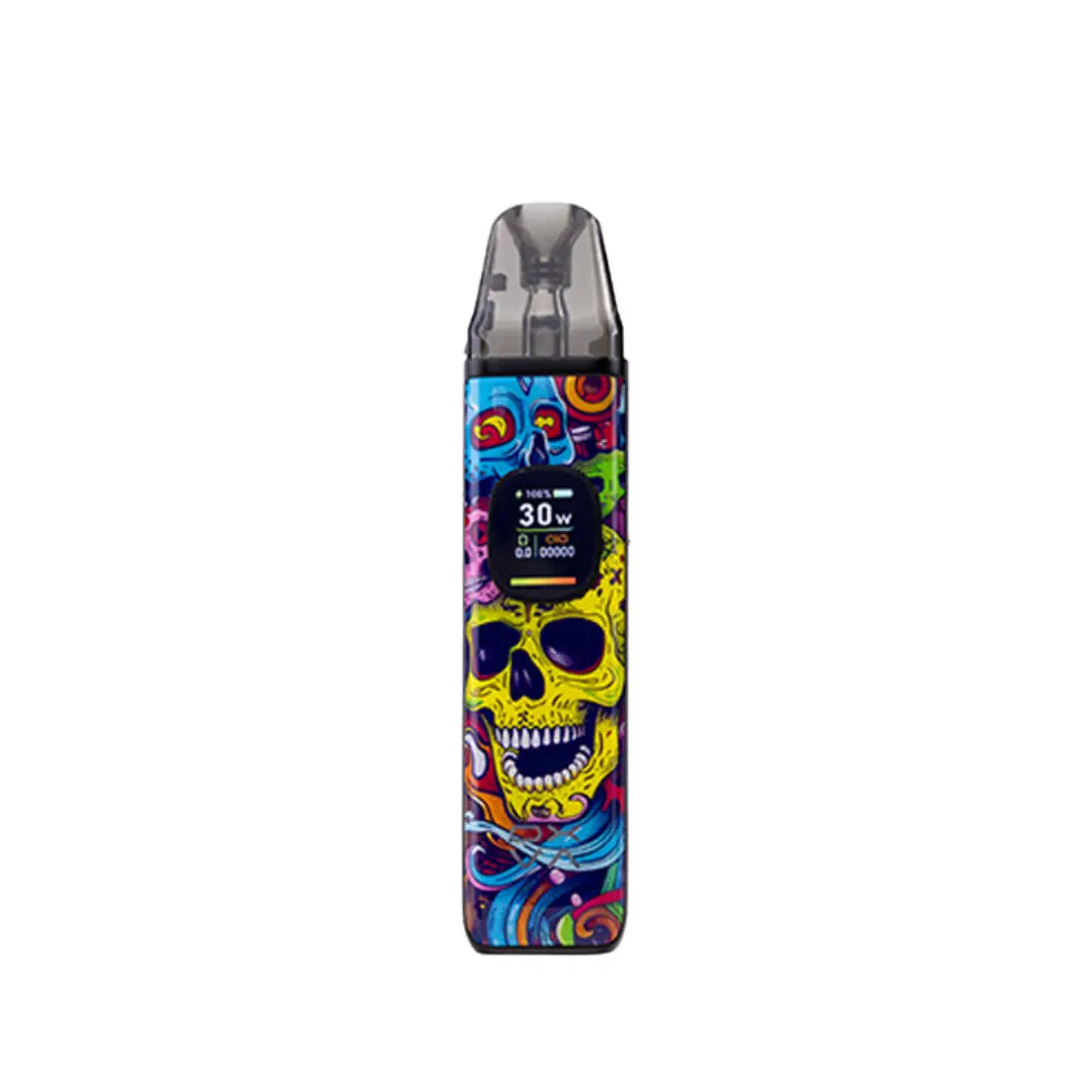 OXVA Xlim PRO 2 Pod Vape Kit in stylish Skulliful Black Frame design.