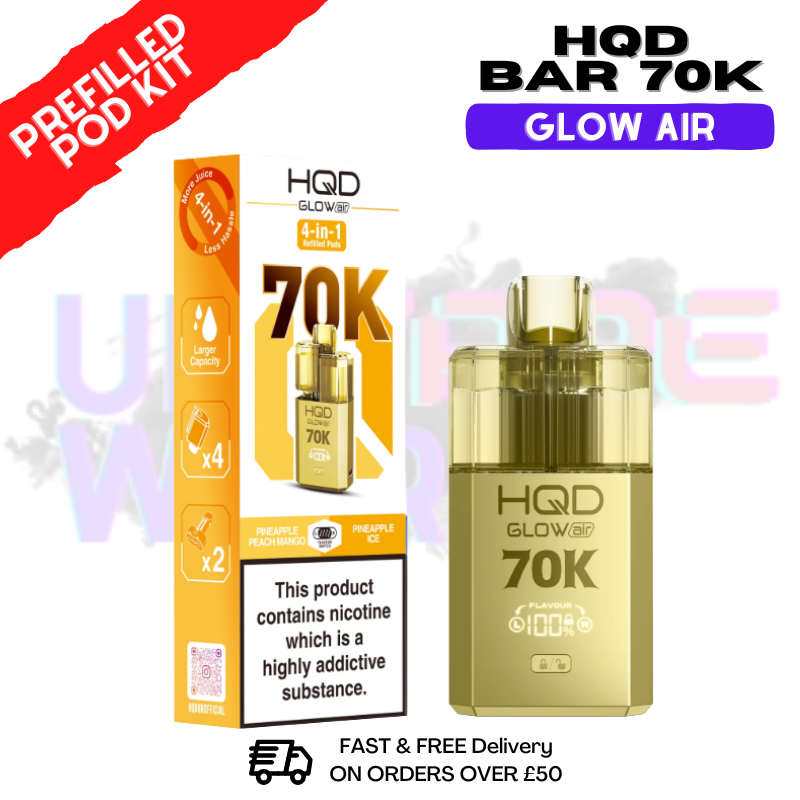 HQD 70K Glow Air 70000 Puffs Prefilled Pod Kit