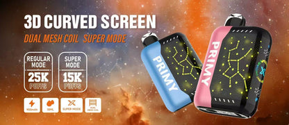 Primy PR25000 Puffs Prefilled Vape Pod Kit Box of 5, Aj Super Store