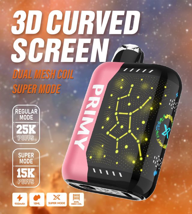 Primy PR25000 Puffs Prefilled Vape Pod Kit Box of 5, Aj Super Store