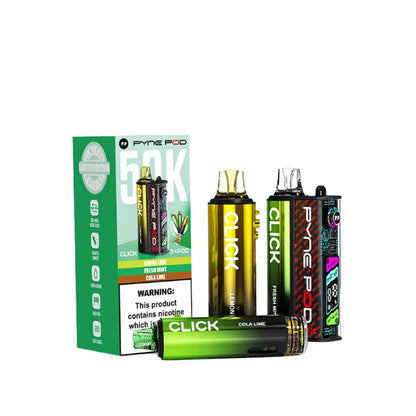 Pyne Pod 50K Vape Kit Green Edition - 3 Different Flavour - Lemon Lime - Fresh Mint - Cola Lime