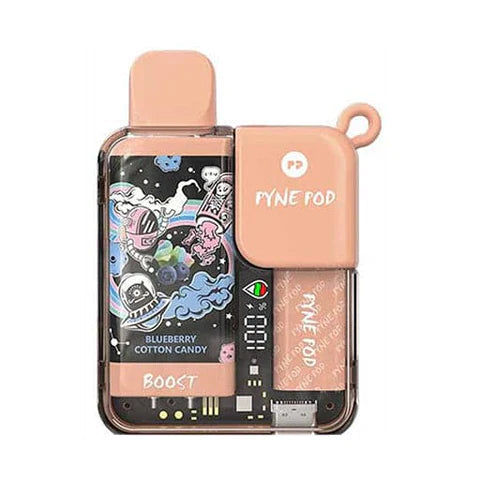 Pyne Pod Boost 8500 Puffs Prefilled Vape Pod Kit Box of 10, Blueberry Cotton Candy Flavour