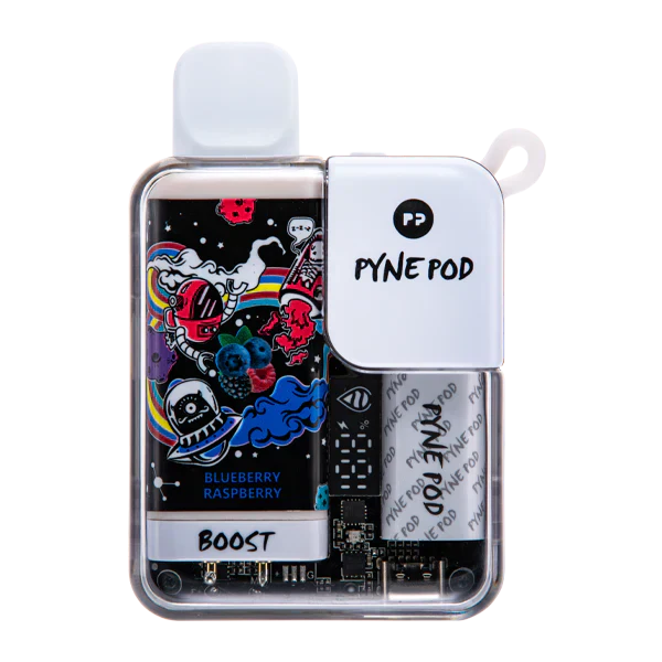 Pyne Pod Boost 8500 Puffs Prefilled Vape Pod Kit Box of 10, Blueberry Raspberry Flavour