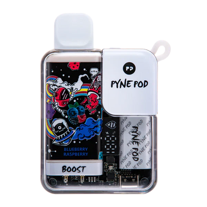 Pyne Pod Boost 8500 Puffs Prefilled Vape Pod Kit Box of 10, Blueberry Raspberry Flavour