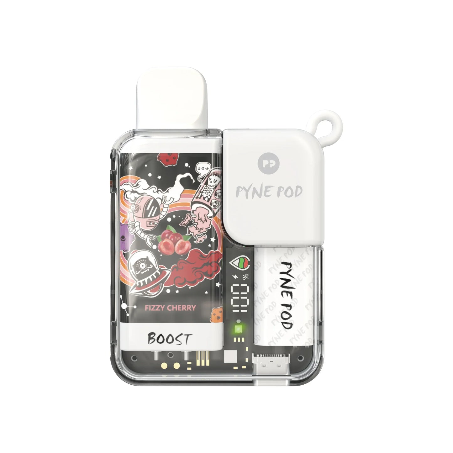 Pyne Pod Boost 8500 Puffs Prefilled Vape Pod Kit Box of 10, Fizzy Cherry Flavour