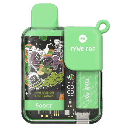 Pyne Pod Boost 8500 Puffs Prefilled Vape Pod Kit Box of 10, Kiwi Passion Fruit Guava Flavour