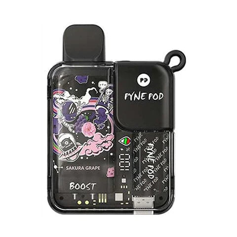 Pyne Pod Boost 8500 Puffs Prefilled Vape Pod Kit Box of 10, Sakura Grape Flavour