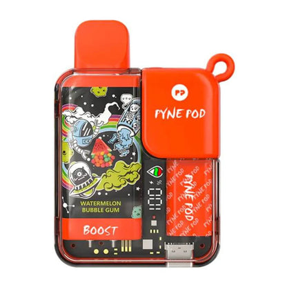Pyne Pod Boost 8500 Puffs Prefilled Vape Pod Kit Box of 10, Watermelon Bubble Gum Flavour