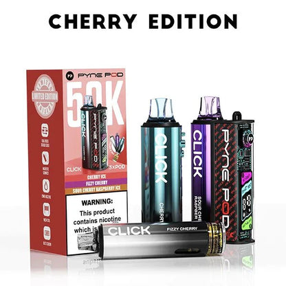 Pyne Pod Click 50k Prefilled Pod Vape Kit Box of 5, Cherry Edition