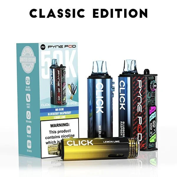 Pyne Pod Click 50k Prefilled Pod Vape Kit Box of 5, Classic Edition