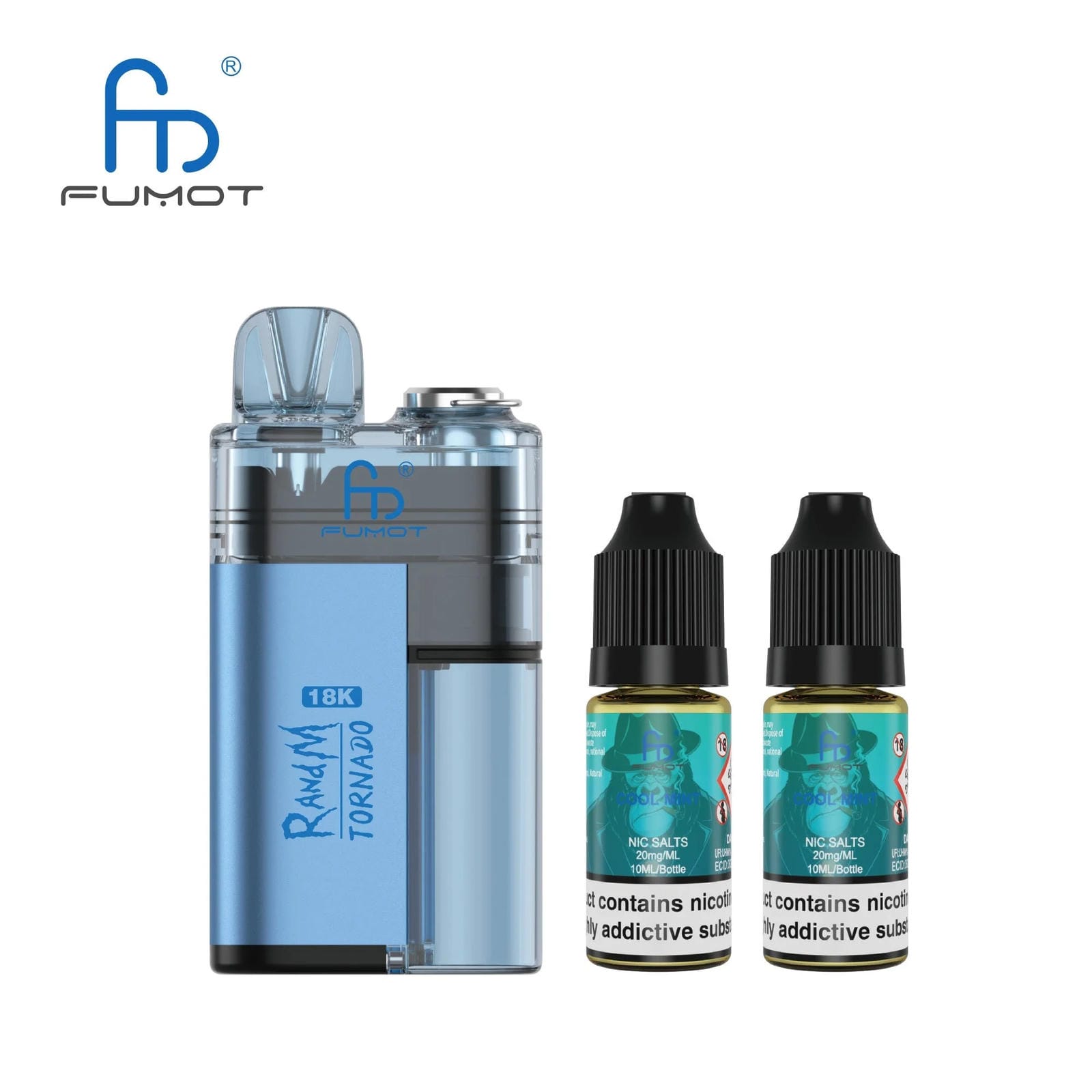RandM Tornado 18000 Prefilled Vape Pod Kit Box of 5, Cool Mint Flavour