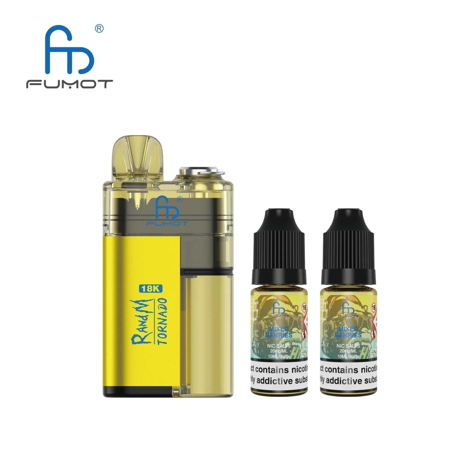 RandM Tornado 18000 Prefilled Vape Pod Kit Box of 5, Mixed Berries Flavour