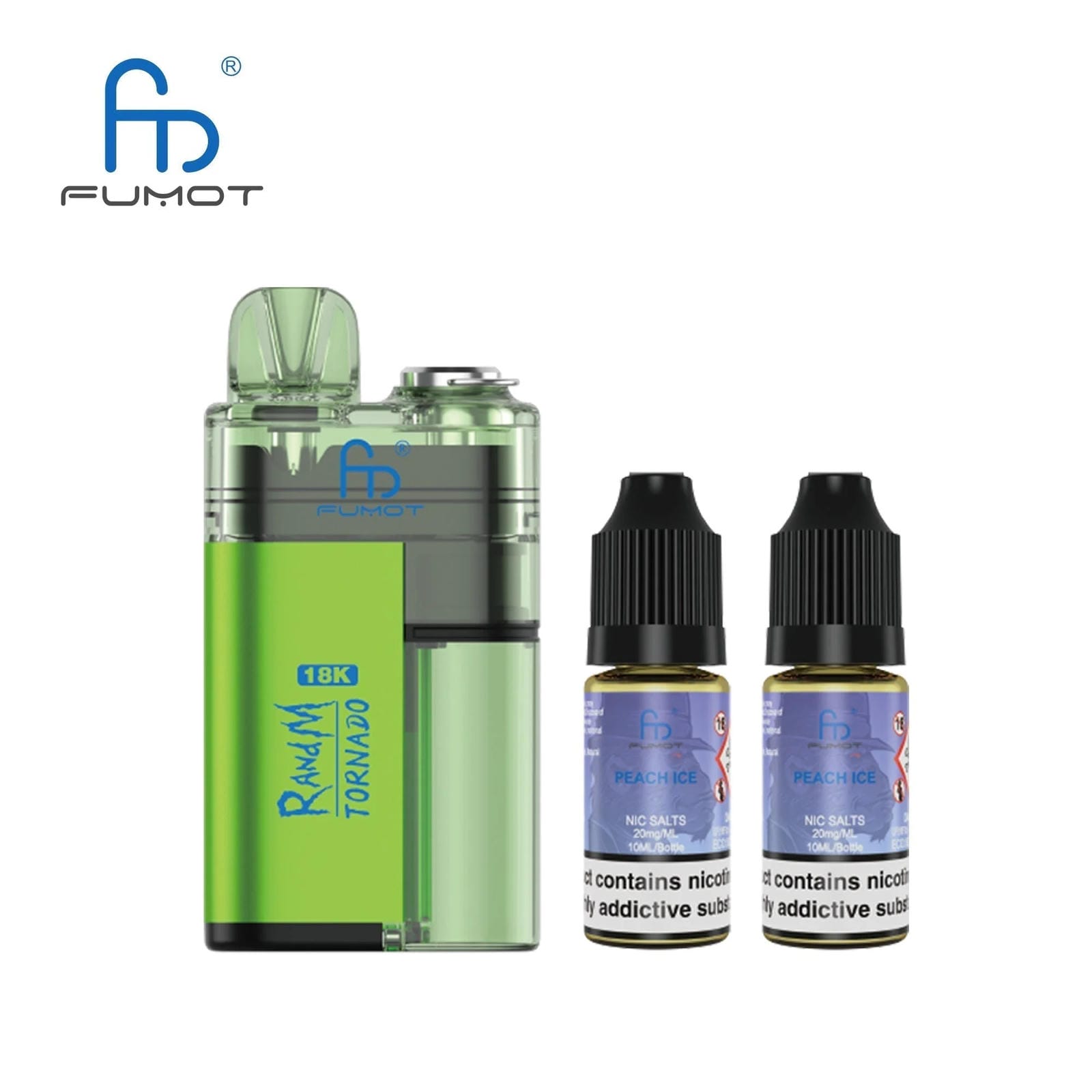 RandM Tornado 18000 Prefilled Vape Pod Kit Box of 5, Peach Ice Flavour