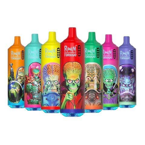 RandM Tornado 9000 Puffs Prefilled Vape Pod Kit Box of 10, Aj Super Store