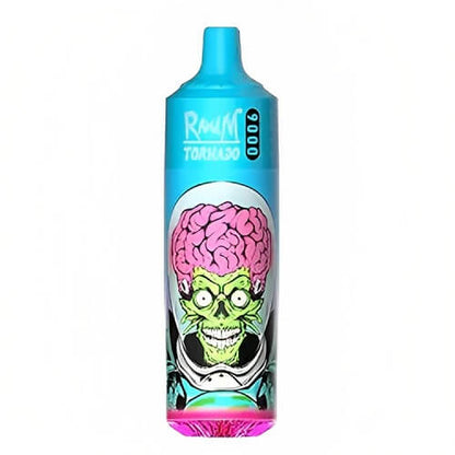 RandM Tornado 9000 Puffs Prefilled Vape Pod Kit Box of 10, Blue Flavour