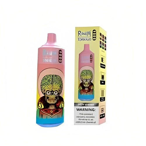 RandM Tornado 9000 Puffs Prefilled Vape Pod Kit Box of 10, Fizzy Cherry Flavour