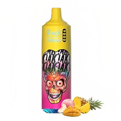 RandM Tornado 9000 Puffs Prefilled Vape Pod Kit Box of 10, Pineapple Flavour