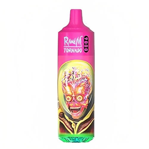 RandM Tornado 9000 Puffs Prefilled Vape Pod Kit Box of 10, Raspberry Watermelon Flavour