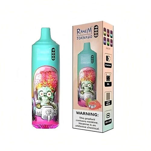 RandM Tornado 9000 Puffs Prefilled Vape Pod Kit Box of 10, Watermelon Flavour