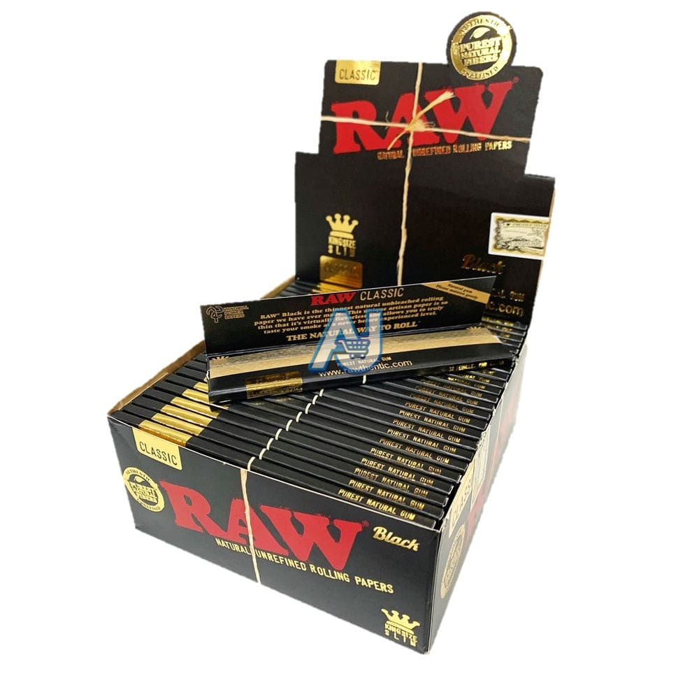 Raw Black Paper Ultra Thin Natural Rolling Papers, Aj Super Store
