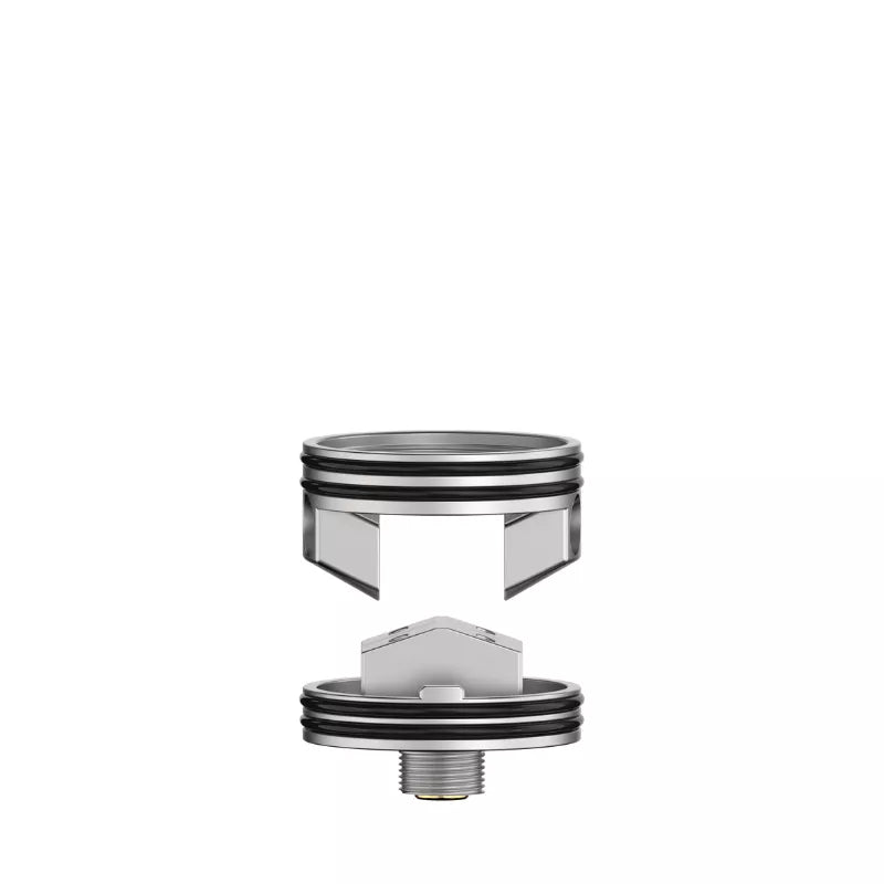 Recoil R3 Single Coil Chamber displayed sitting about a Dual Coil Deck.