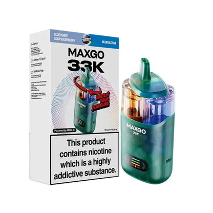 relx maxgo combo 33k vape - prefilled flavour - Blueberry Sour Raspberry & Blue Razz GB