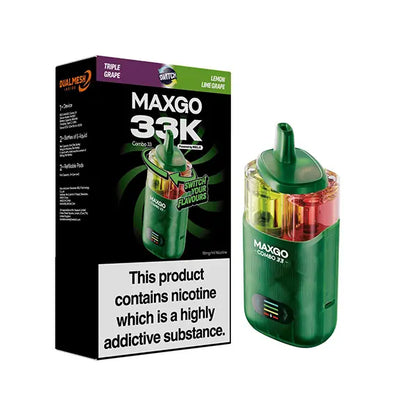 relx maxgo combo 33k vape - prefilled flavour - triple grape & lemon lime grape