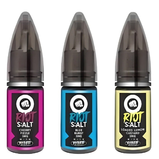 Riot Squad Nic Salt 10ML Pack of 10 Available In Triple Flavour 