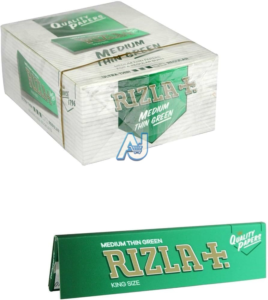 Rizla Green King Size Papers Easy Roll Flavor, Aj Super Store