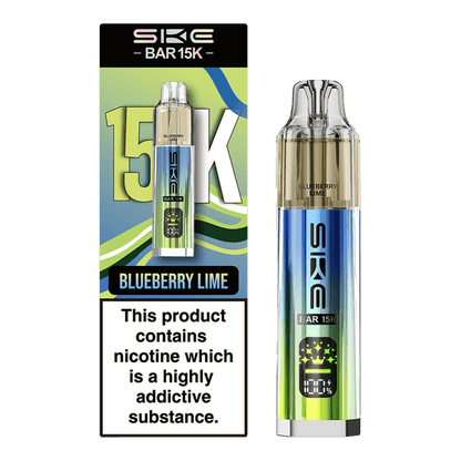 Ske Bar 15k Prefilled Pod Vape Kit Box of 5, Blueberry Lime Flavour