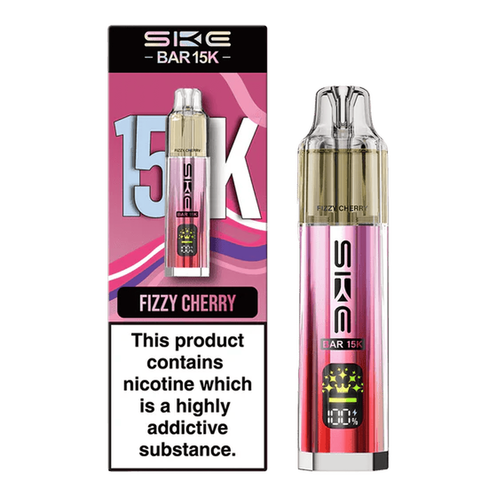 Ske Bar 15k Prefilled Pod Vape Kit Box of 5, Fizzy Cherry Flavour