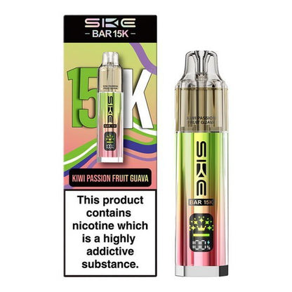 Ske Bar 15k Prefilled Pod Vape Kit Box of 5, Kiwi Passion Fruit Guava Flavour