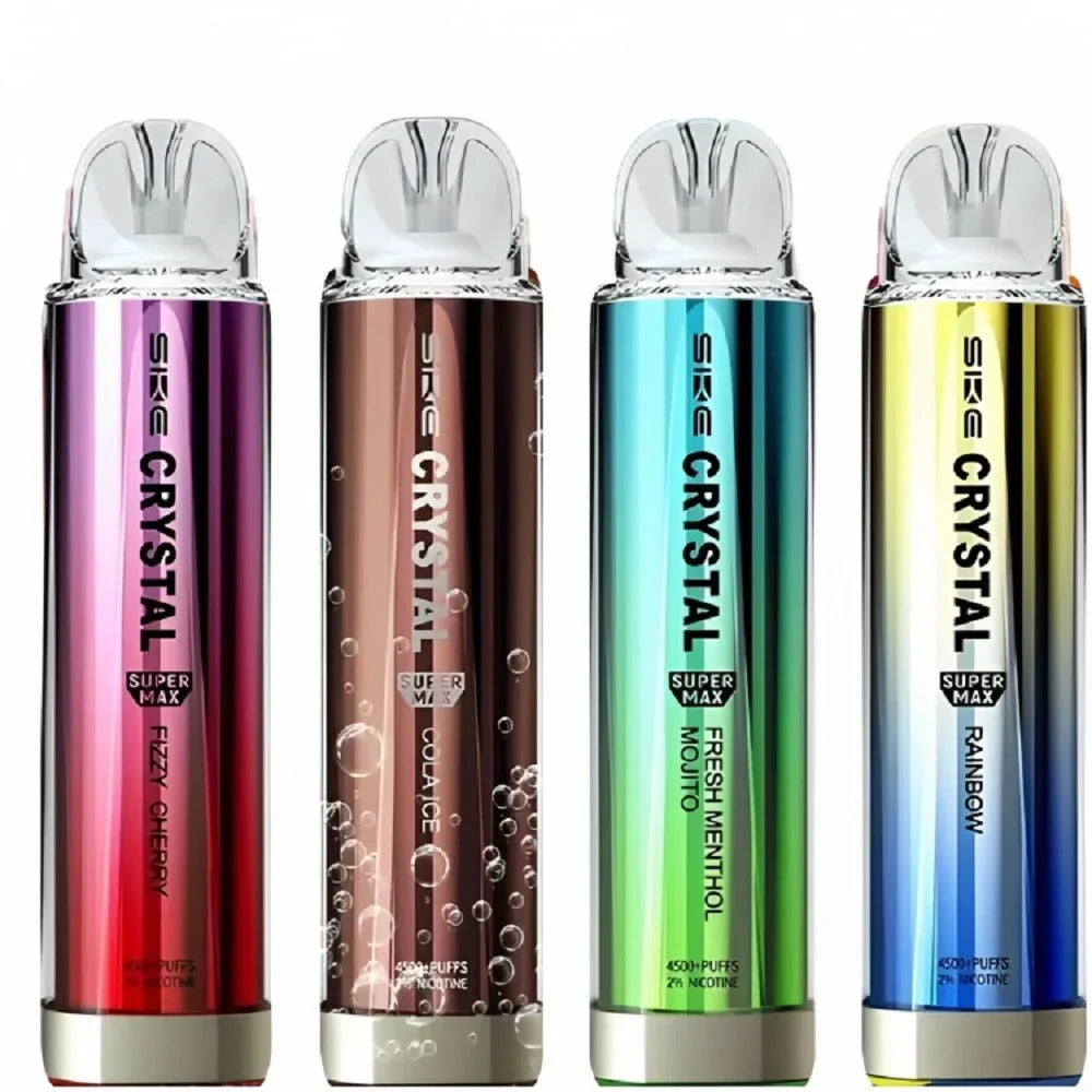 SKE Crystal 4500 Puffs Prefilled Vape Pod Kit Box of 10, Aj Super Store