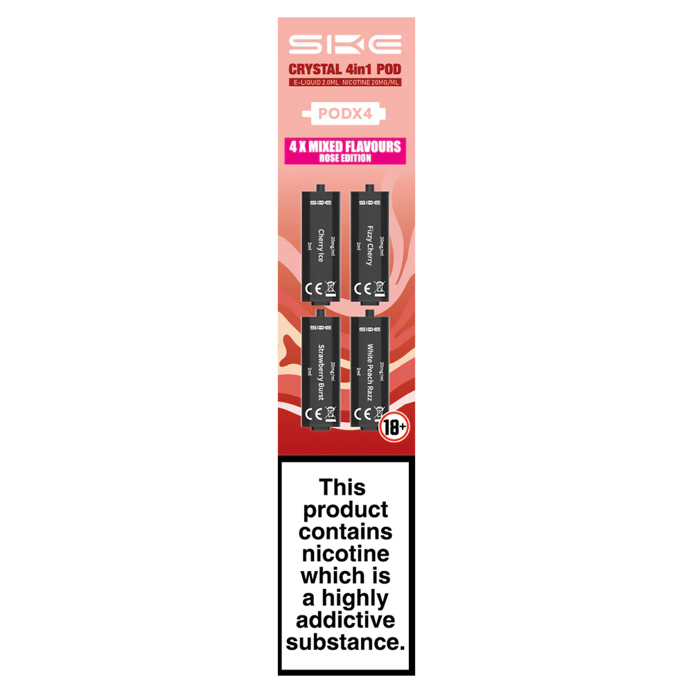 Ske Crystal 4in1 Prefilled Vape Pods, Pink Edition Flavour 