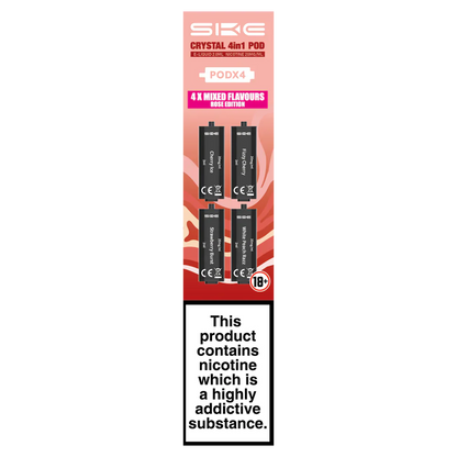 Ske Crystal 4in1 Prefilled Vape Pods, Pink Edition Flavour 