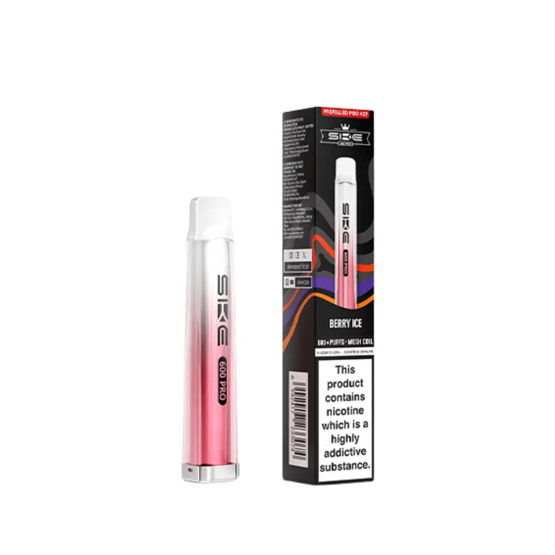 SKE Crystal Vape Pro 600 Prefilled Pod Vape Kit Berry Ice Flavour 