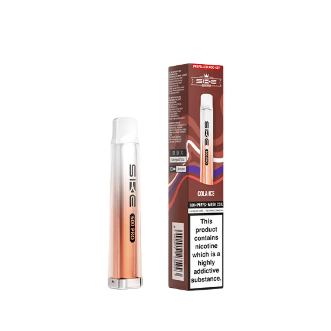 SKE Crystal Vape Pro 600 Prefilled Pod Vape Kit Cola Ice Flavour 